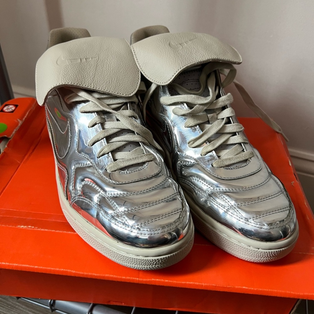 Nike Silver and Cream Sneakers